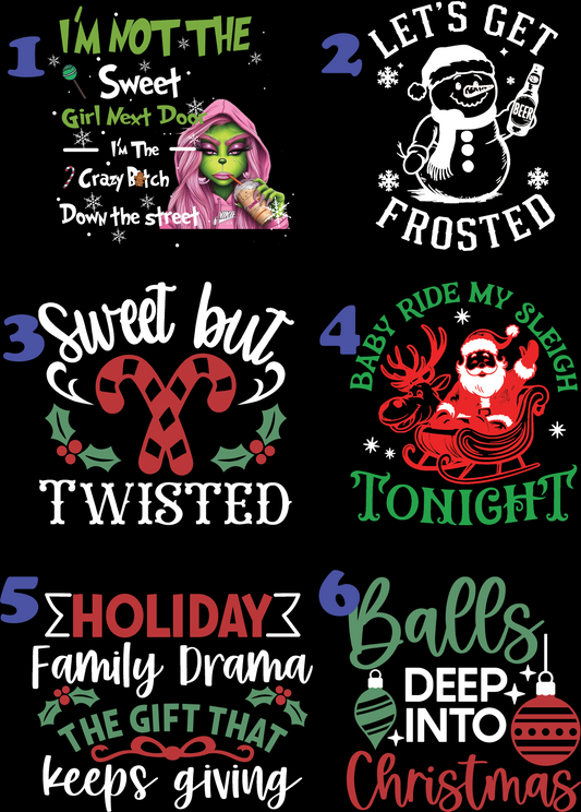 funny Christmas shirts (Black shirt)