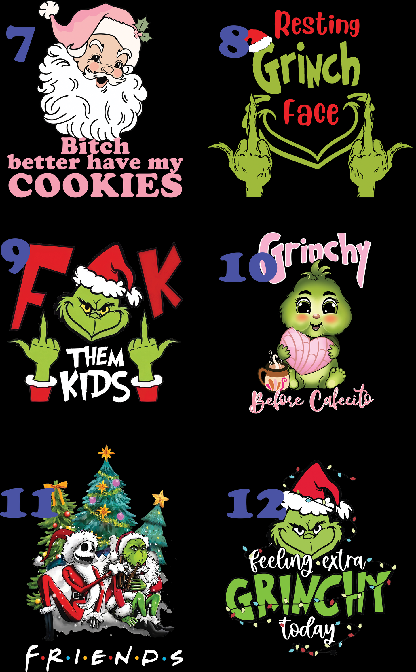 funny Christmas shirts (Black shirt)